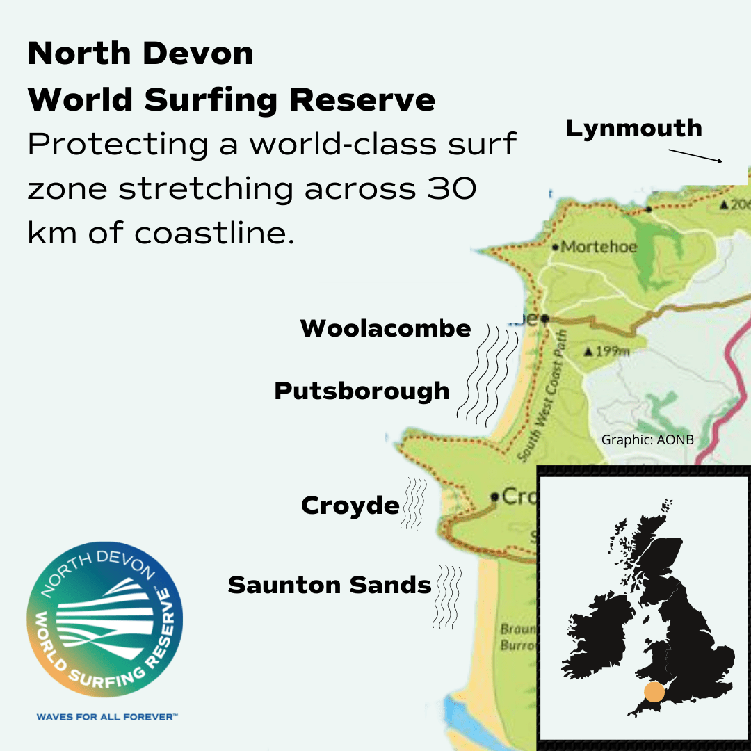 North Devon Surf Reserve Map