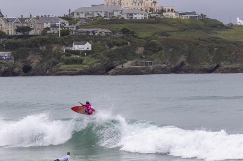 Reen Bowden-Inoue boosting with Newquay as the perfect backdrop